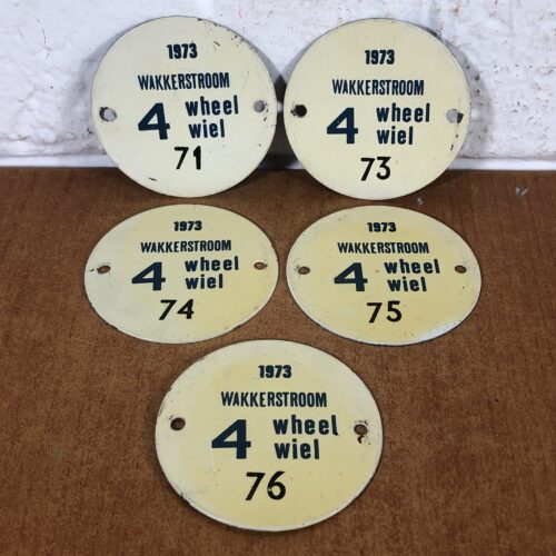 Vintage 1970s Wheel Tax Plates