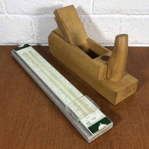 Vintage Wooden Planer & Sliding Ruler