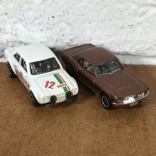 Hotwheels Castrol 1970 Ford Escort & Matchbox 1968 Ford Mustang GT CS Models