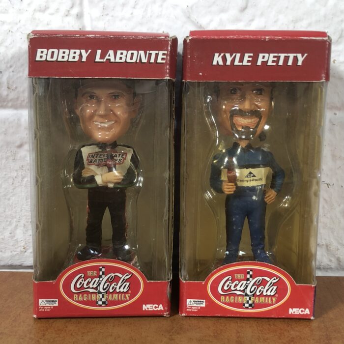 Coca Cola Racing Family Bobby Labonte & Kyle Petty Bobble Head Figurines