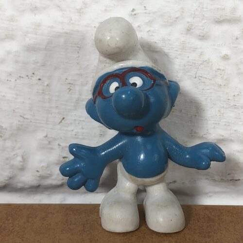 Peyo Brainy Smurf Figurine (Made in West Germany)