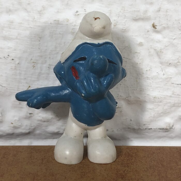 Peyo Laughing Smurf Figurine (Made in West Germany)