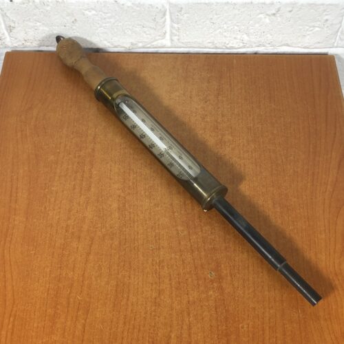 Vintage Brass Russell & Sons Thermometer