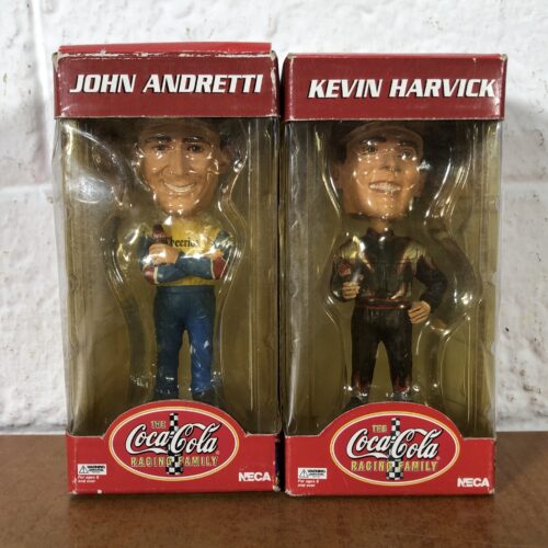 Coca Cola Racing Family John Andretti & Kevin Harvick Bobble Head Figurines