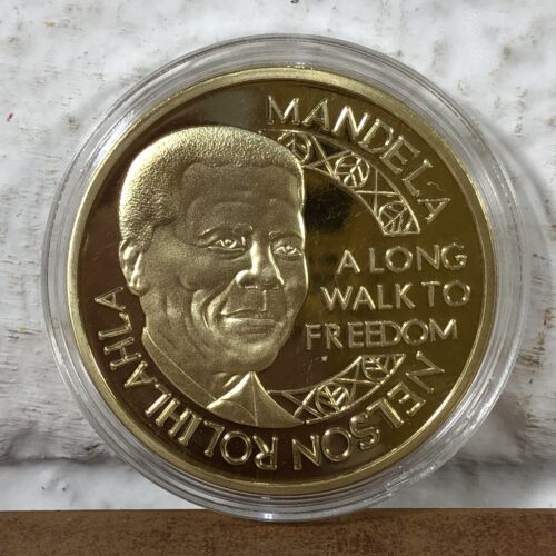 1993 Nelson Mandela Noble Peace Prize Gold-Plated Commemorative Coin