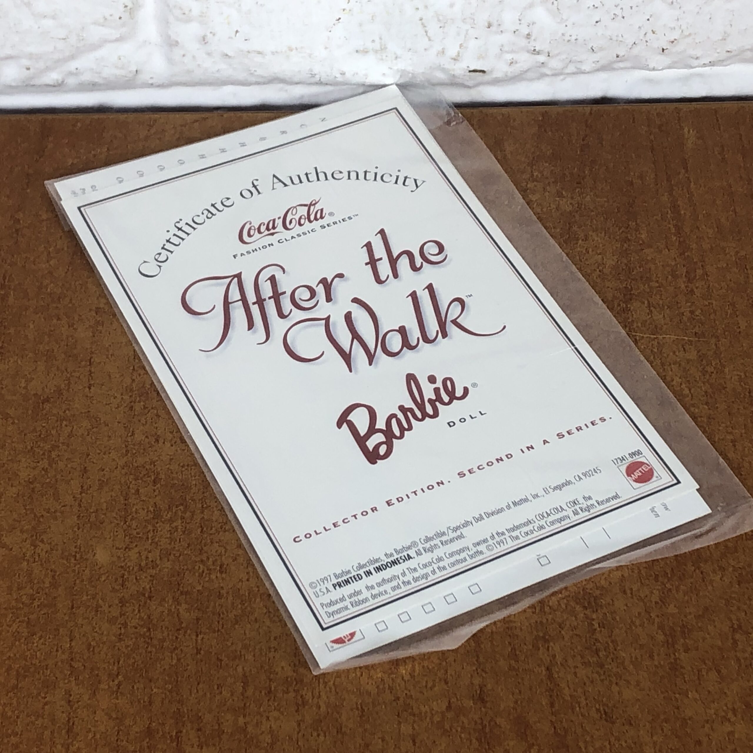 1997 Coca Cola 'After the Walk' Barbie Doll (Fashion Classic Series) - Image 12