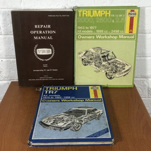 Vintage Triumph Car Manuals