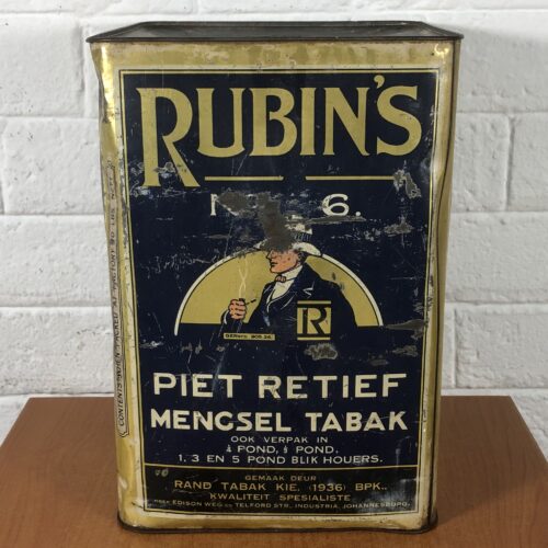 Large Vintage Rubin's Piet Retief Mixture Tobacco Tin