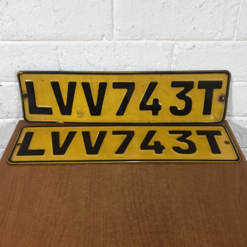 Pair of Vintage Number Plates