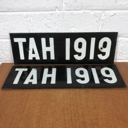 Pair of Vintage Number Plates