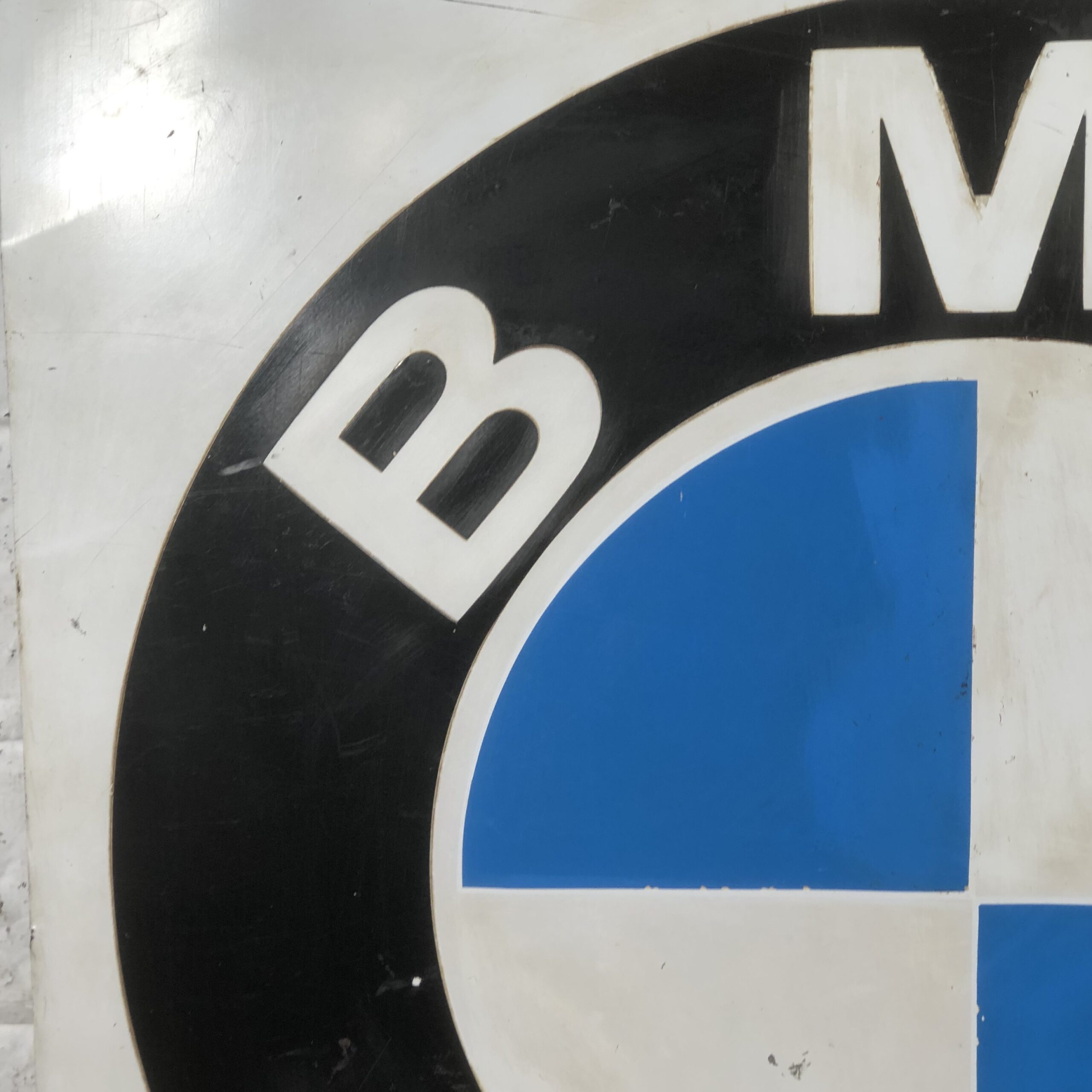 Vintage Metal BMW Sign - Image 3
