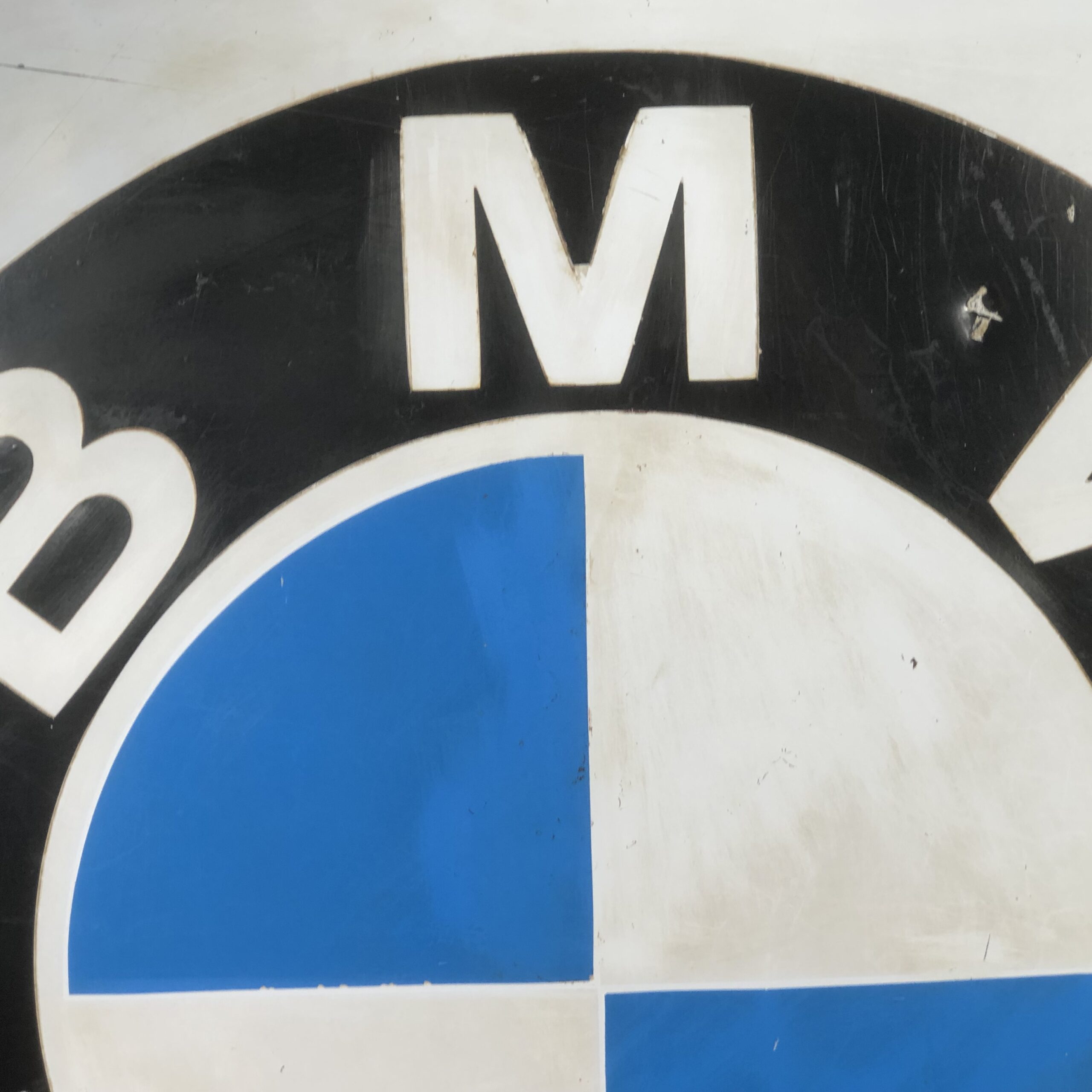 Vintage Metal BMW Sign - Image 4