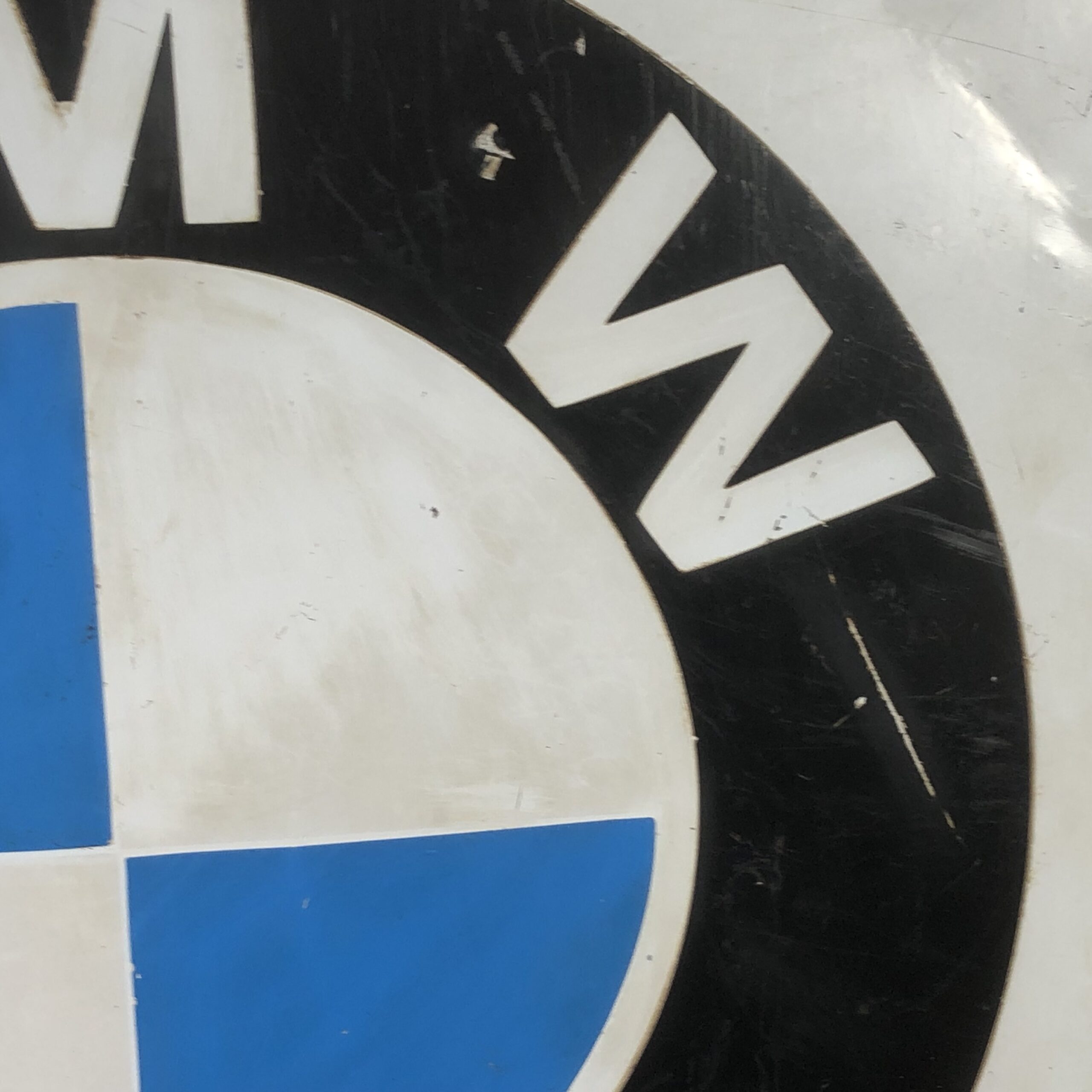 Vintage Metal BMW Sign - Image 5