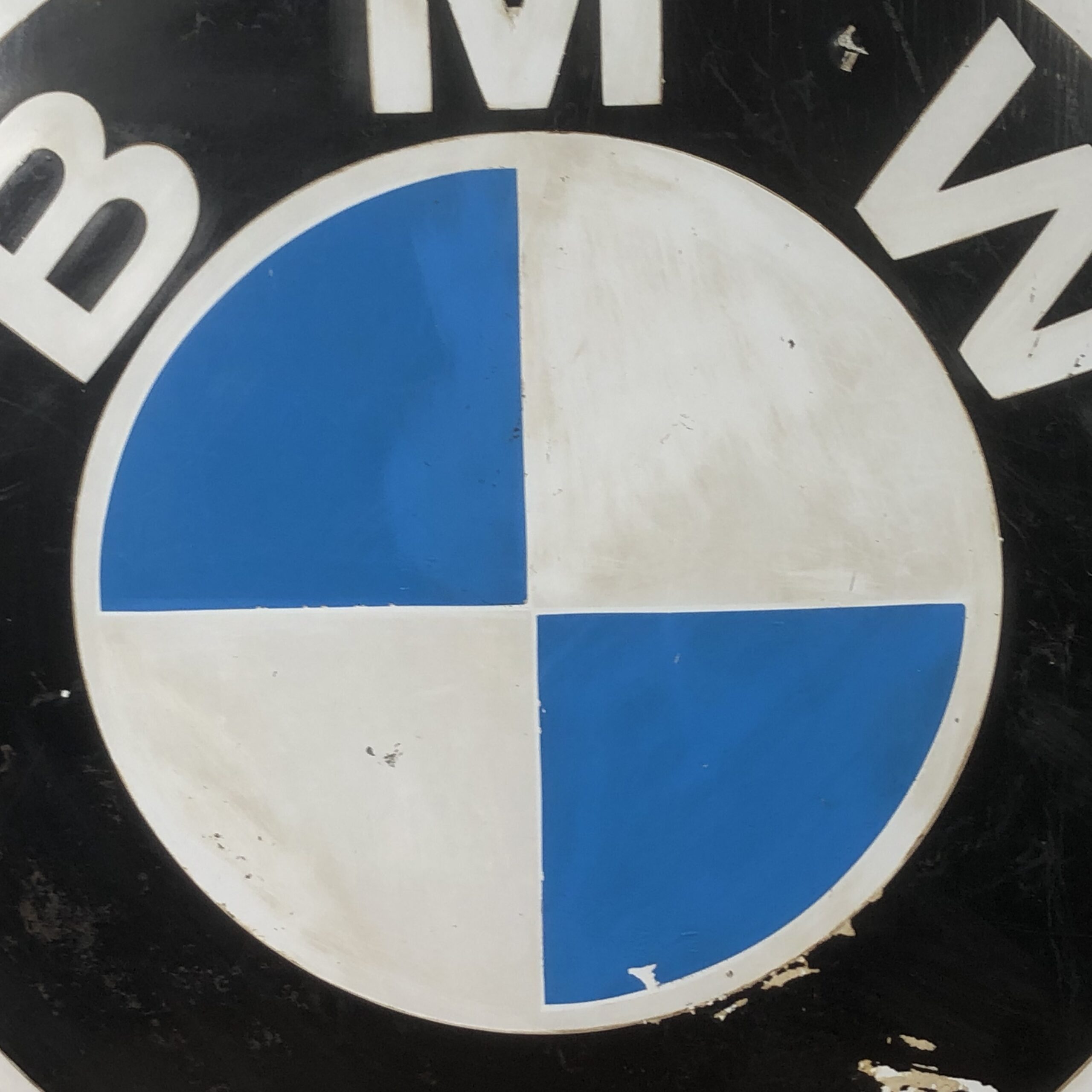 Vintage Metal BMW Sign - Image 6