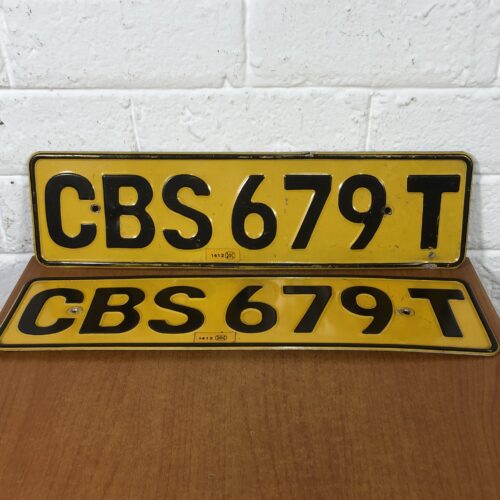 Pair of Vintage Number Plates