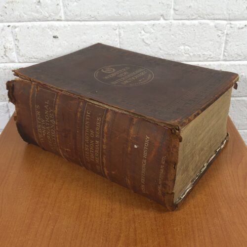 Large Antique 1913 Webster's New International Dictionary