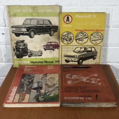 Vintage Fiat, Renault & Jaguar Car Manuals