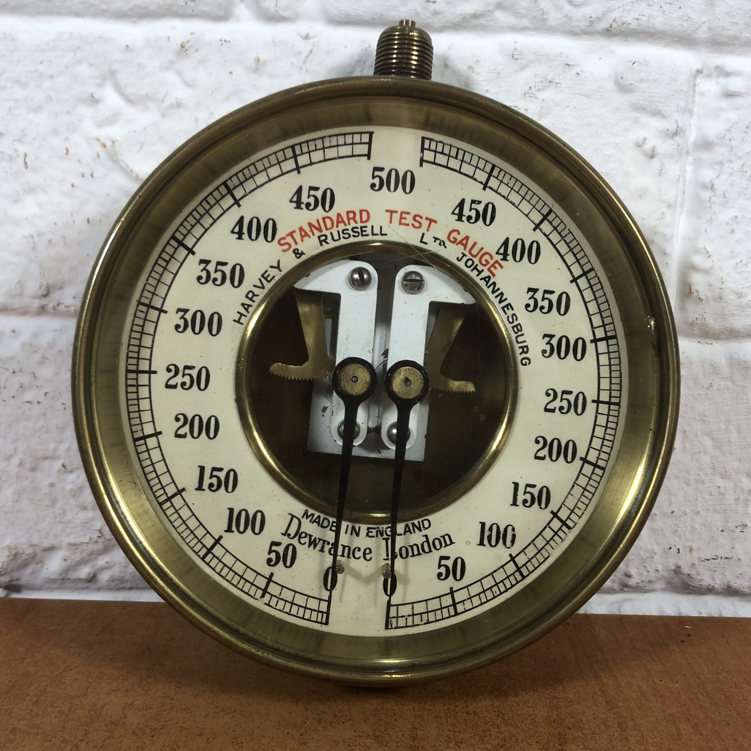 Vintage Brass Dewrance London Pressure Gauge (Made in England) - Image 2