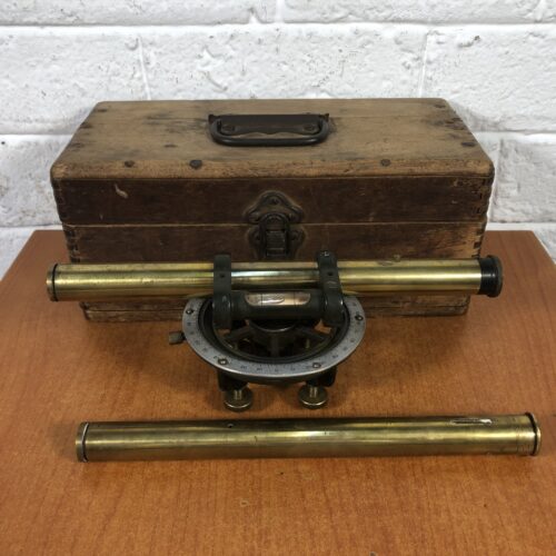 Vintage Brass Surveyor's Level in Case