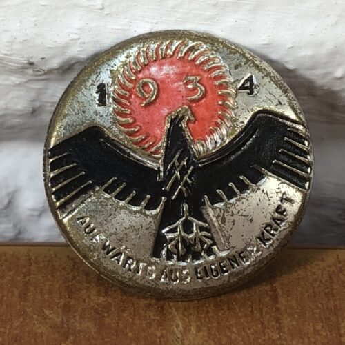 Vintage WW2 Era 1930s German "Aufwärts aus eigener Kraft" Badge