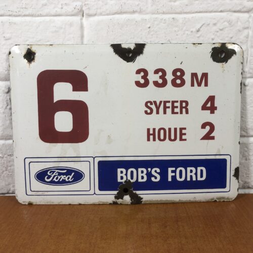 Vintage Enamel "Bob's Ford" Sign