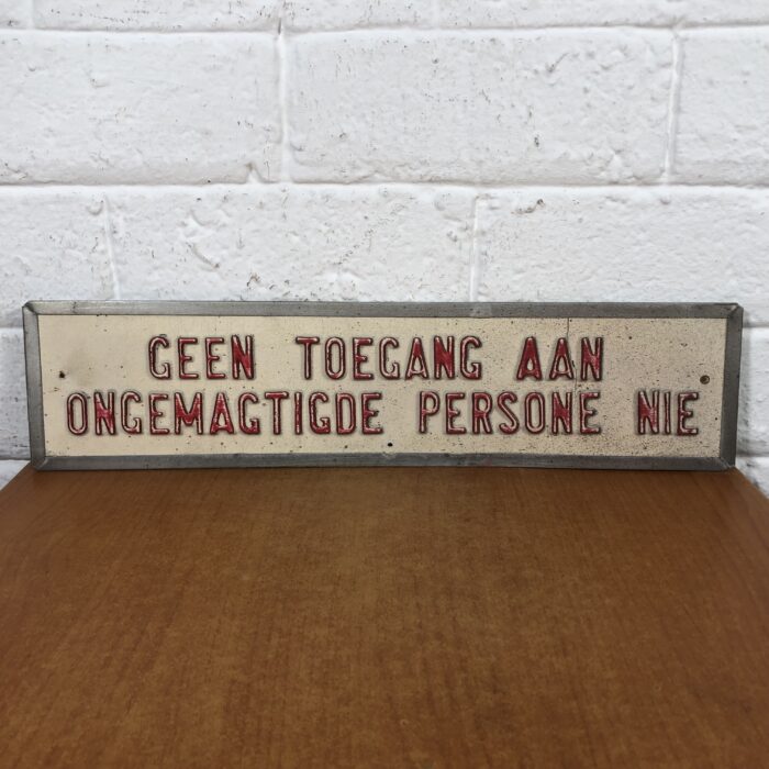 Vintage 'No Entrance' Sign