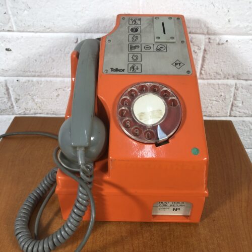 Vintage Coin-Operated "Tiekieboks" Public Telephone