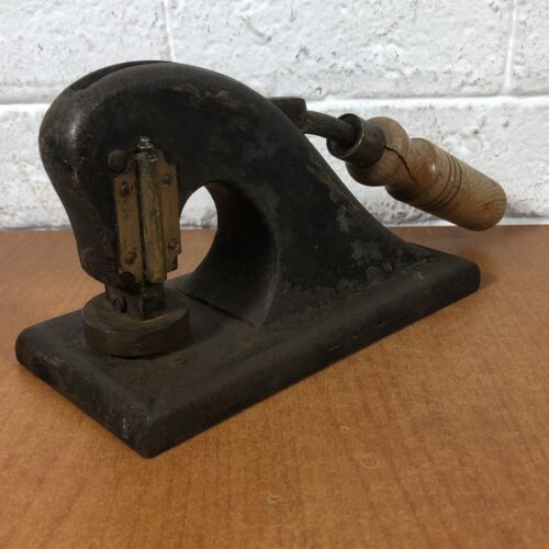 Vintage Cast Iron Embossing Press