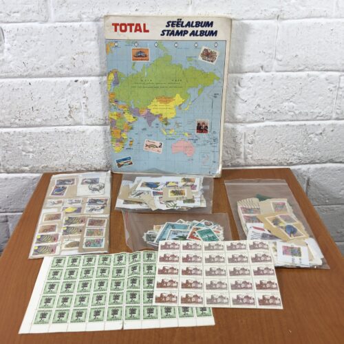 Vintage Stamp Album & Stamps