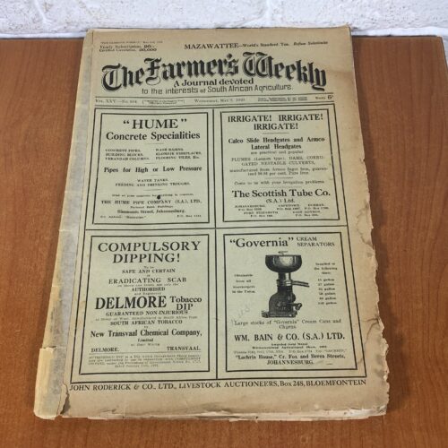 Antique 1920s 'The Farmer's Weekly' Magazine