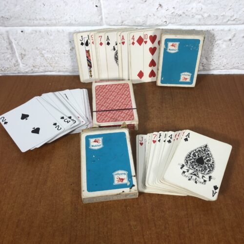 Collection of Vintage Mobiloil & Toyota Playing Cards