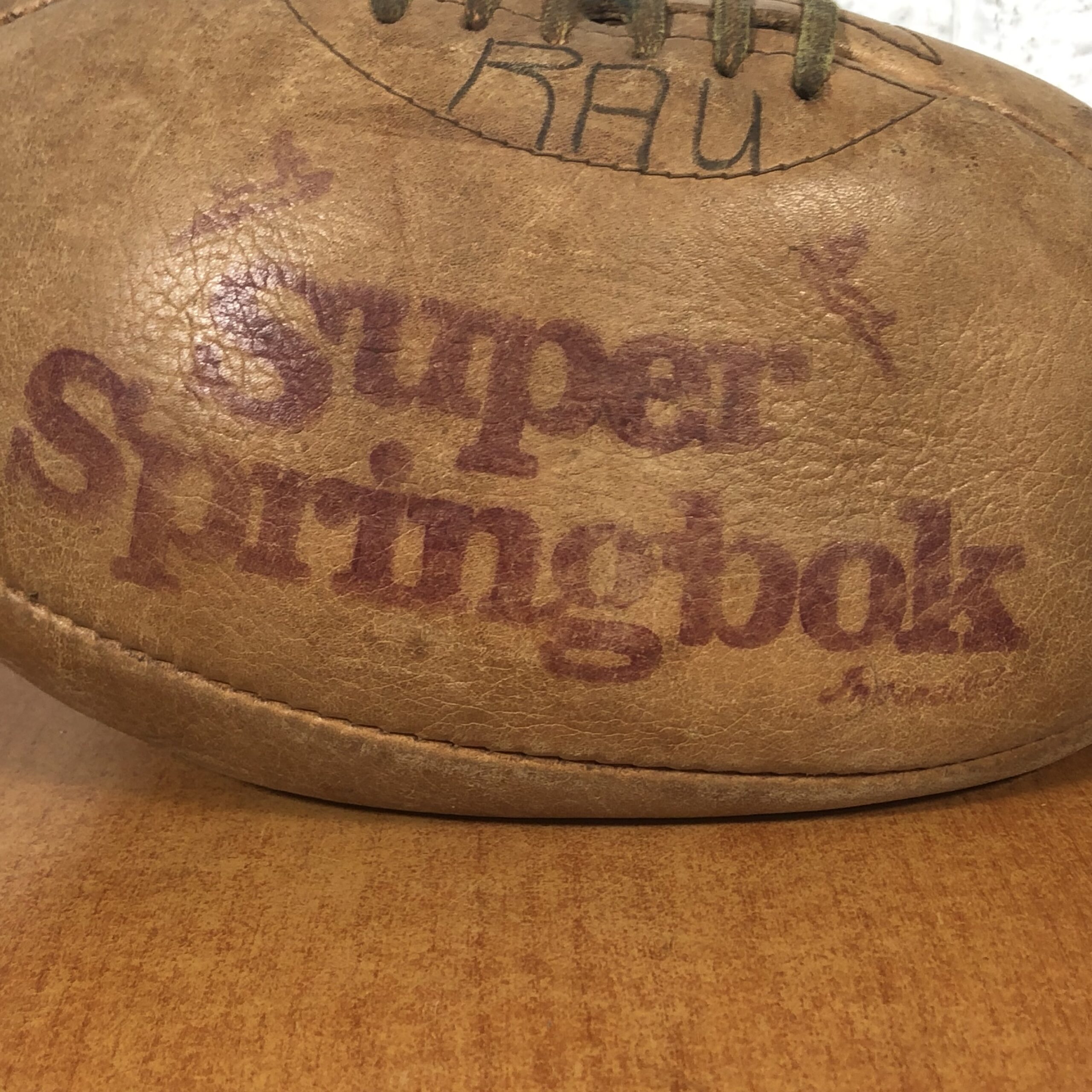 Vintage Leather Rugby Ball - Image 3