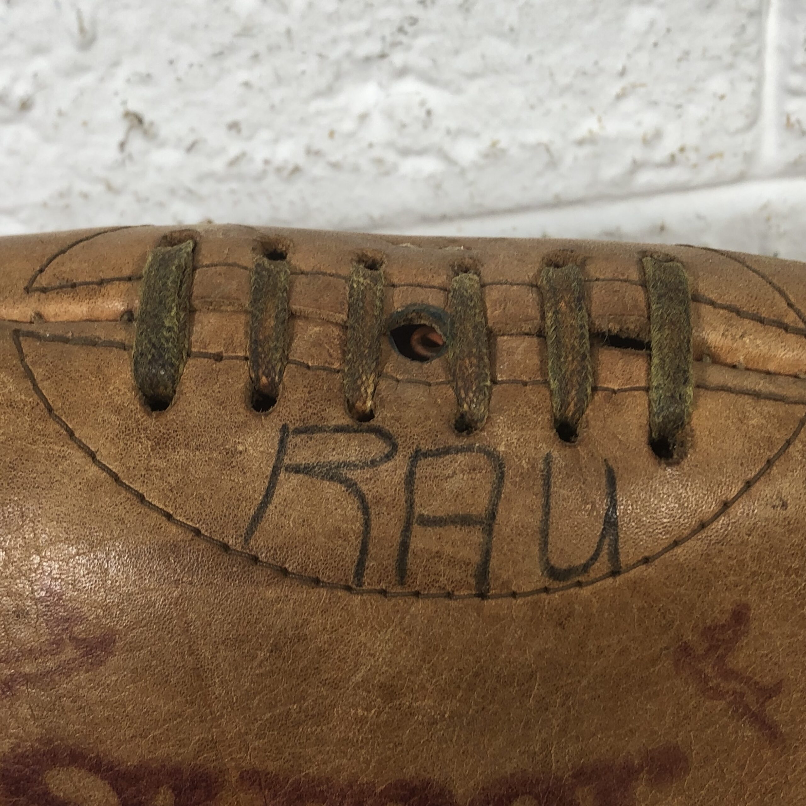 Vintage Leather Rugby Ball - Image 2