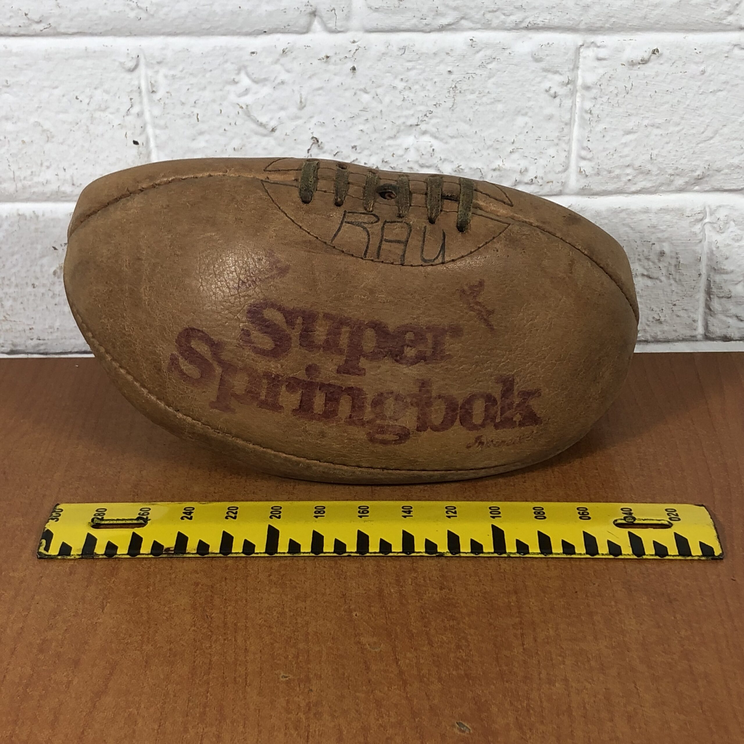 Vintage Leather Rugby Ball - Image 8