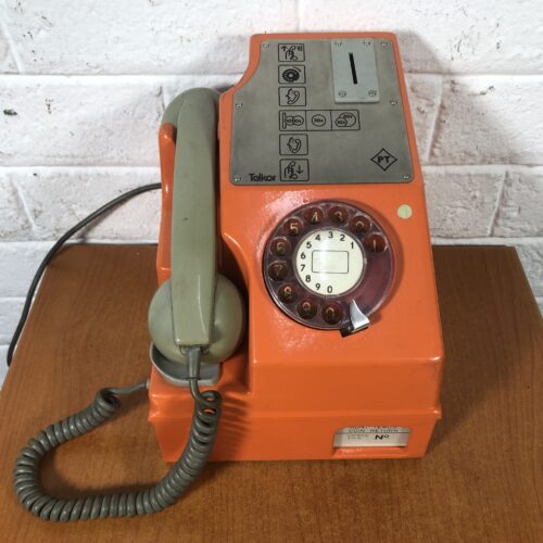 Vintage Coin-Operated "Tiekieboks" Public Telephone