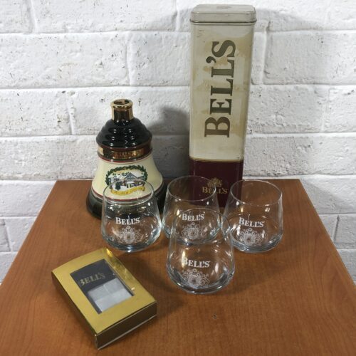 Vintage Bell's Collection (Glasses, Stones, Decanter & Tin)