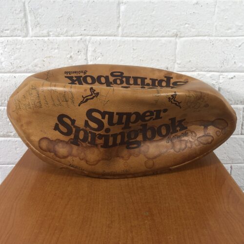 RARE Large Vintage Leather Rugby Ball "1990 North vs South" (Signed by Many Team Members)