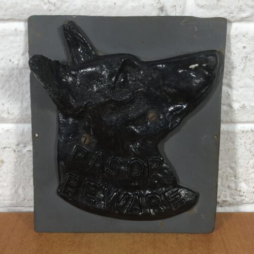 Vintage 'Beware of the Dog' Sign