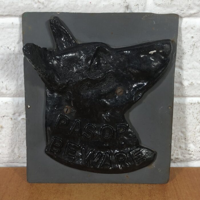 Vintage 'Beware of the Dog' Sign
