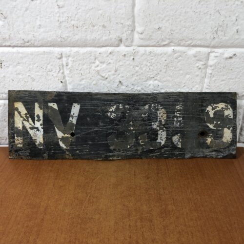 Vintage Number Plate