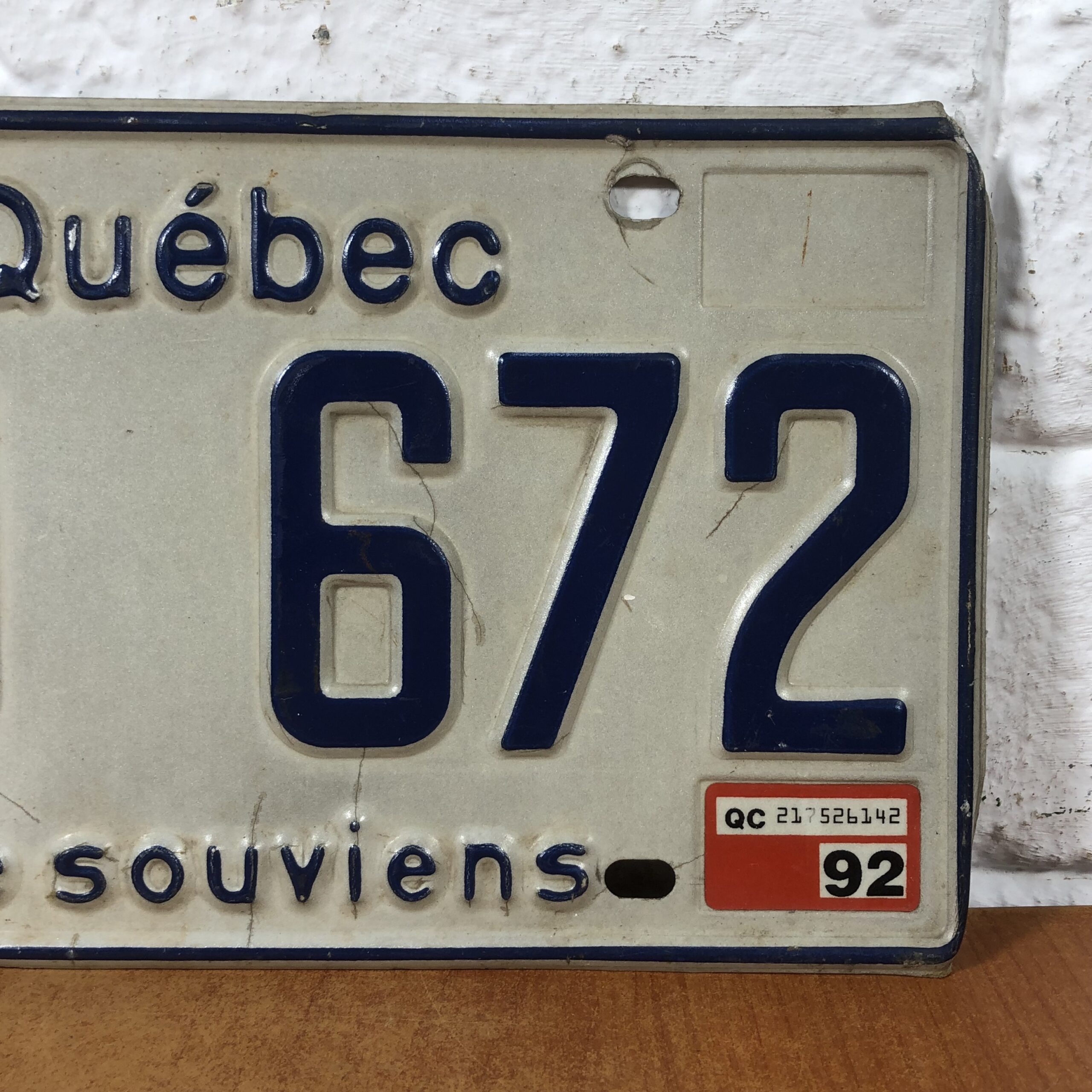 Vintage Quebec Canadian Number Plate - Image 4