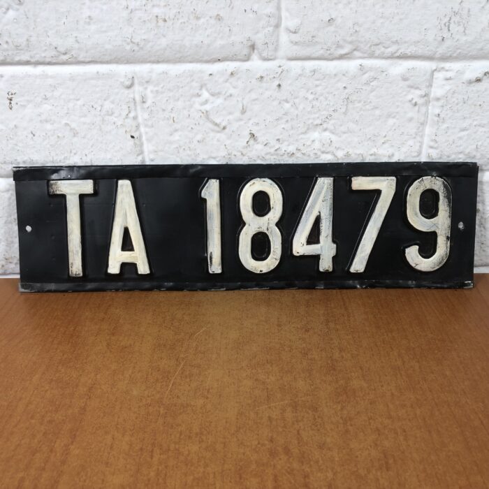 Vintage Number Plate