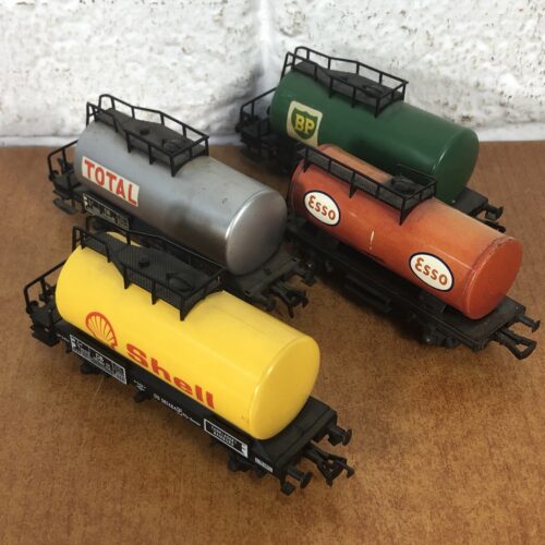 Vintage HO Scale Tank Wagons (BP, Esso, Total & Shell)