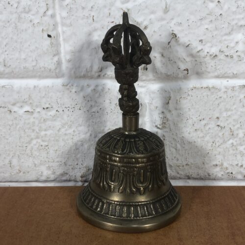 Vintage Brass Tibetan Buddhist Prayer Hand Bell
