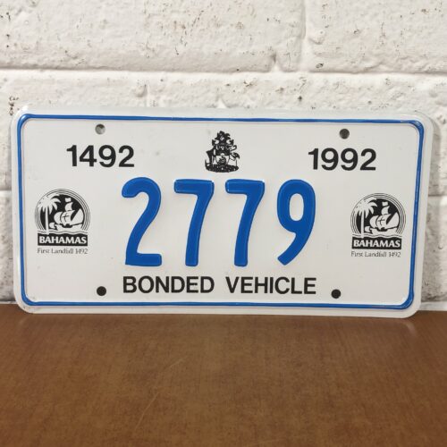 Vintage Bahamas Number Plate