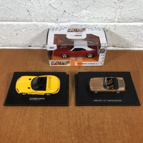 Dodge Viper RT/10, MGB MK II "LE" & 1970 Dodge Charger R/T Model Cars