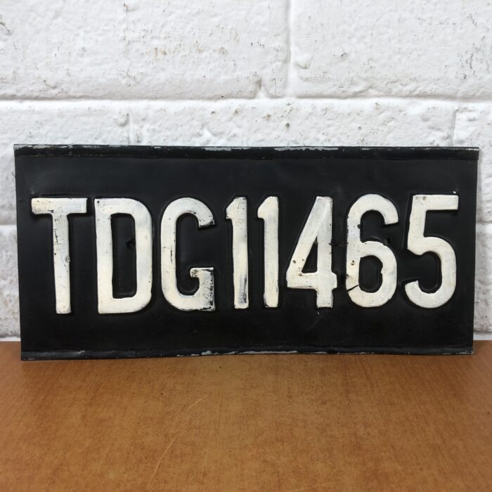 Vintage Number Plate