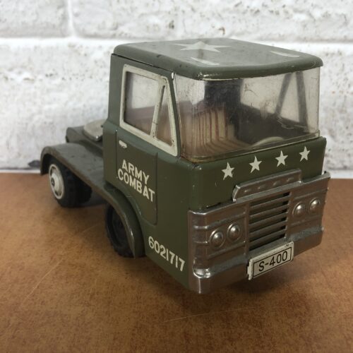 Vintage Army Combat Tin Toy Truck (Made in Japan)