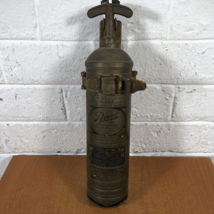 Vintage Pyrene Brass Fire Extinguisher