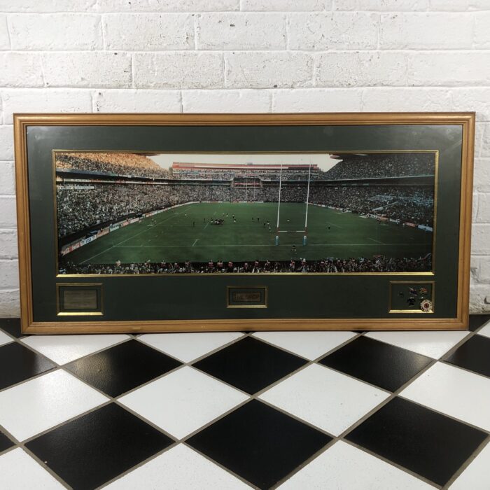 Large Framed Print of "The Drop" 1995 Rugby World Cup